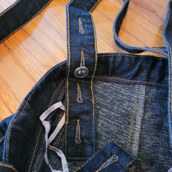 De Puta Madre 69 Dark Denim Overall Jeans Sz 27 - Picture 11 of 15